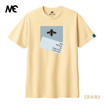 MAIFU CEWEI｜女裝 愛蜜蜂 多語言 印花短袖 T恤 潮T 短T 潮流 個性 文青 小資 文青女 情侶 精品