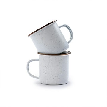 【現貨】BAREBONES北邦户外搪瓷咖啡杯餐具杯子欧式简约金边西餐杯野餐杯【Snowbelle優選】