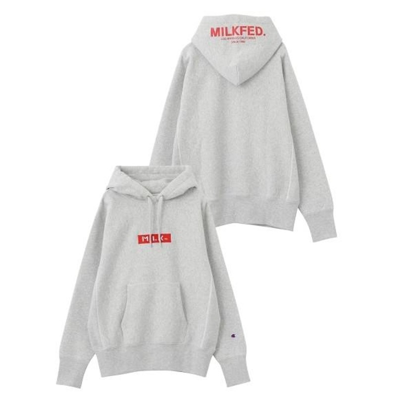 ミルクフェド MILKFED CHAMPION BAR SWEAT HOODIE チャンピオン コラボ