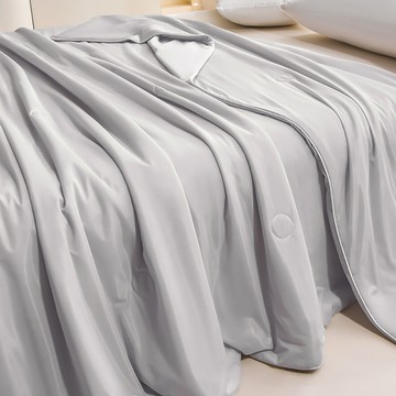 半島良品 冰淇淋涼感絲被雙拼  高級灰  雙人(200 x 180cm)