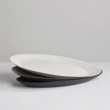 3,co - 水波系列水波扁盤 - 三款任選 - 36cm - 黑