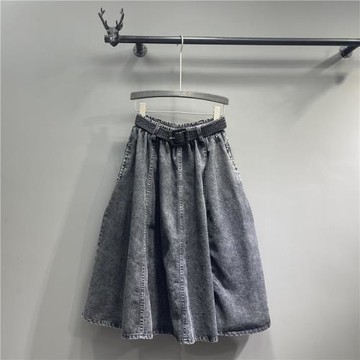 歐貨高腰牛仔半身裙女2025夏季新款百搭顯瘦a字大擺裙半裙傘裙ins