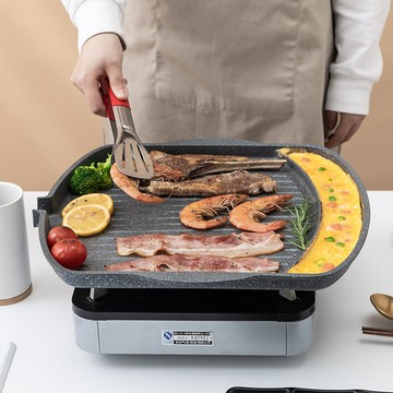 免運 可開票 炒鍋 砂鍋 陶瓷鍋 煎鍋 油炸鍋 湯鍋 蒸鍋 韓國麥飯石烤肉盤不粘烤肉鍋家用雞蛋羹多功能烤盤電磁爐