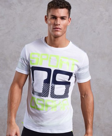 Superdry Men's Men's Dry Sport Team T-Shirt White - Size: M