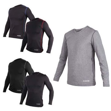 FIRESTAR 男圓領長袖刷毛保暖衣 -長T T恤 長袖上衣 慢跑