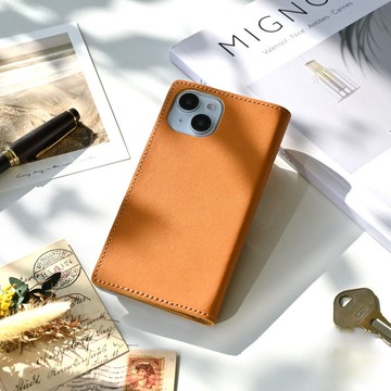 姫路皮革 (Himeji Leather) 真皮 手帳型 手機殼 AU01M