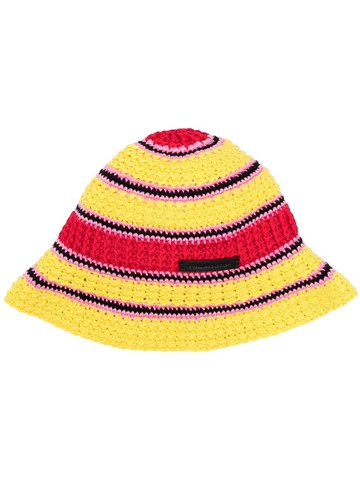 Stella McCartney - crochet knit cotton bucket hat - women - Cotton - 59 - Yellow