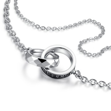 手鍊．切割面．雙環．客製刻字