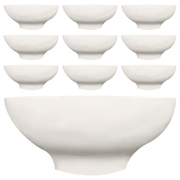 TATUNG 大同磁器 麵碗 17.8cm  白色  10個