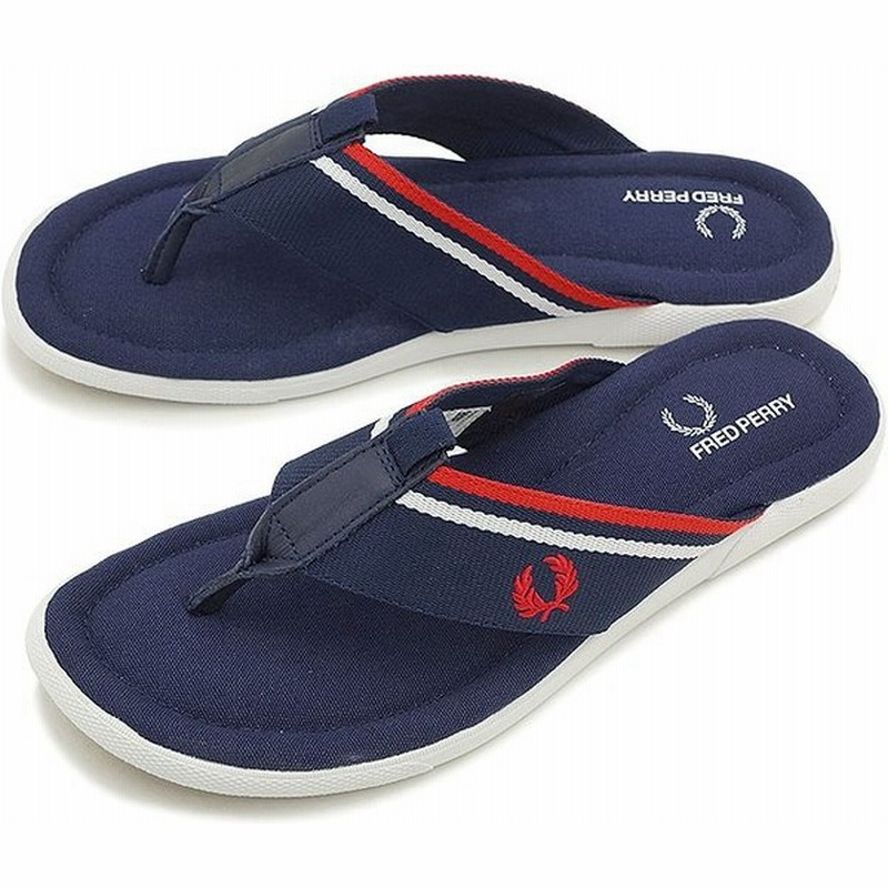 フレッドペリー Fred Perry サンダル メンズ シークラフト ウェビング トングサンダル ビーチサンダル Carbon Blue Red White B6287 266 Ss15 通販 Lineポイント最大0 5 Get Lineショッピング