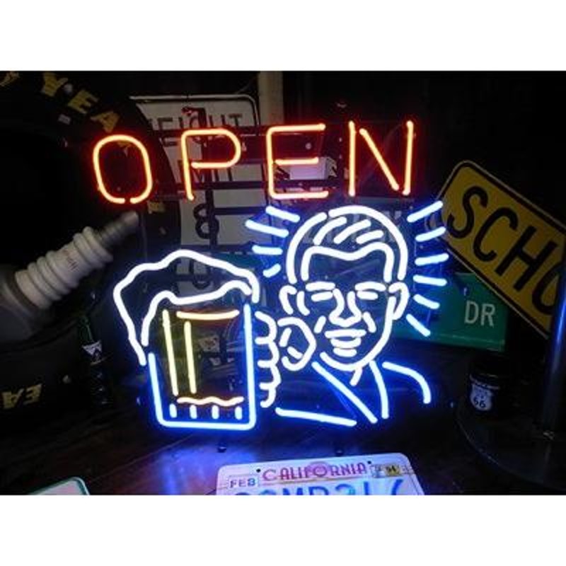 アメリカン ネオンサイン OPEN BEER オープン ビール 看板 ネオン