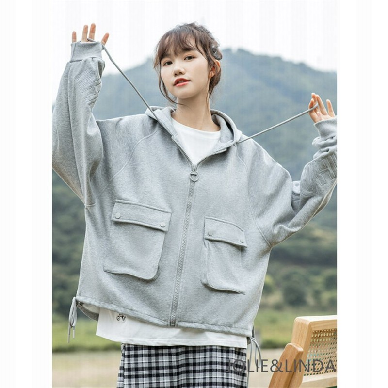 パーカー レディース スウェットパーカー 前開き スウェットジャケット 長袖 ゆったり 刺 トレーナー ジャケット 春秋 スウェットコート ジャンパー 通販 Lineポイント最大0 5 Get Lineショッピング