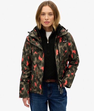 Superdry Women's Hooded Mountain Windbreaker Jacket Green Size: 12