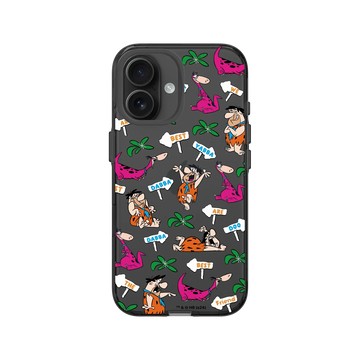 iPhone 16 Clear (相機按鈕) 酷墨灰 - 摩登原始人 The Flintstones - 摩登原始人 - The Best Friends