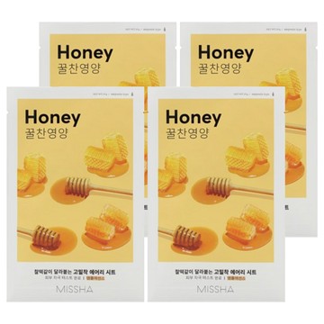 MISSHA AIRY 緊緻貼合面膜 蜂蜜 緊緻保濕 蜂蜜精華  4片  1入