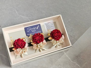 Sheer Whisper絮語藏花_新人/主婚人擴香胸花/乾燥胸花/婚禮/畢業