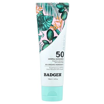 Badger, 日常礦物質抗曬霜，SPF 50+，4 液量盎司（118 毫升）