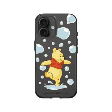 iPhone 16 Clear (相機按鈕) 酷墨灰 - 迪士尼-小熊維尼 Disney Winnie The Pooh - 玩泡泡
