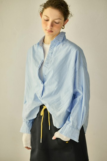 輕量條紋棉質襯衫