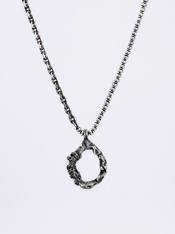 Sterling Silver Handcrafted Pendant Necklace [Silver] (HR 336N)