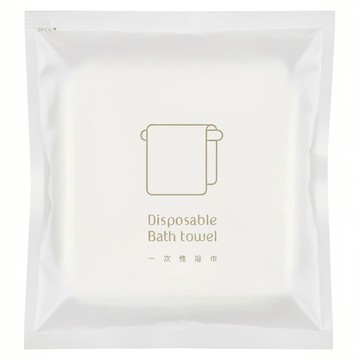 柚青春 一次性加厚加大浴巾 單色 70x140cm 獨立包裝  白色  1條