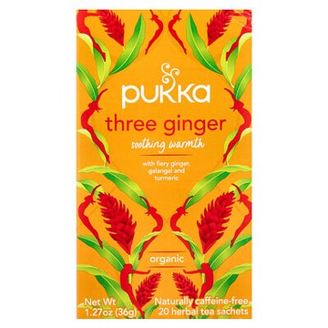 Pukka Herbs, 三種薑茶，無咖啡萃取，20個茶包，1.27盎司（36克）