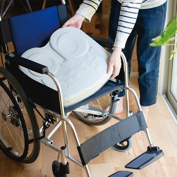 日本製【EXGEL】貓頭鷹3D輪椅坐墊 厚度7.5cm OWL R - 黑色【L1AS4045】