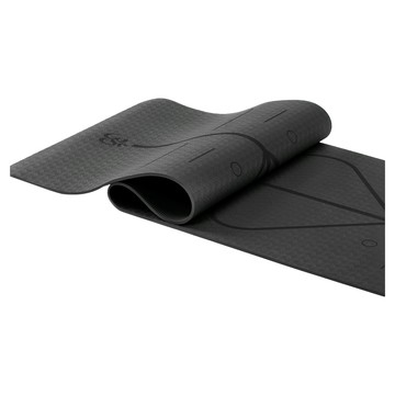 THE ONE UNITED 環保TPE正位線瑜珈墊 石墨黑 183 x 61 x 0.6cm  1個