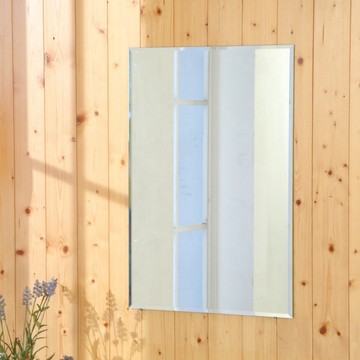 【BuyJM】無框斜邊40x60cm壁貼鏡/裸鏡