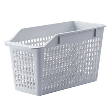 bebehome 北歐風桌上型多功能萬用收納籃 PP材質 適用於化妝瓶類/飾品類/文具類/廚衛用品類  31 x 15 x 17.5cm  淺灰色  1個