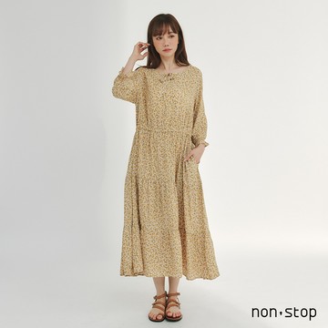 non-stop 春曦花語碎花長洋裝-2色