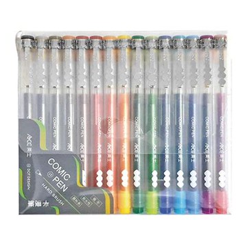 英士ACE卡漫筆/CT-100/銀夾/15色入/盒