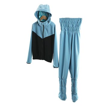 Badylepa兒童藝考暴汗服拉丁拼色連帽芭蕾舞蹈生爆汗桑拿衣高腰