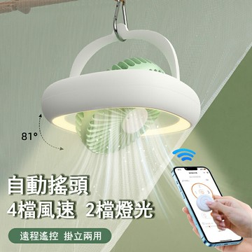 【免運】桌面台扇 電扇 USB小吊扇 台掛兩用風扇 宿舍帶夜燈帳篷扇 搖頭風扇