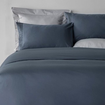 伊登打摺拼接500織埃及被套雙人 石墨藍