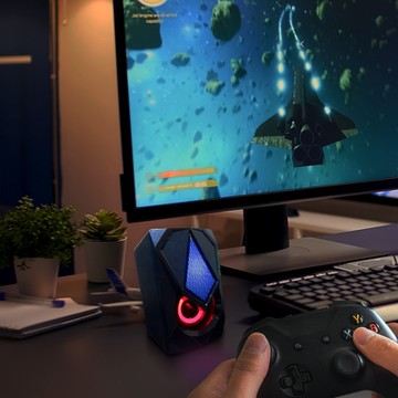 HAWK U203 USB發光喇叭(08-HGU203BK)