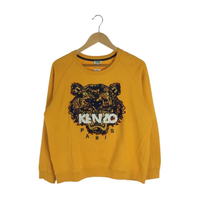 KENZO◇Floral Leaf Tiger Sweat/スウェット/L/コットン/イエロー ...