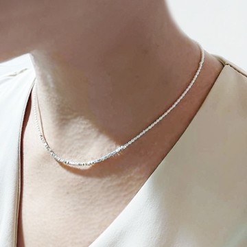 925銀 璨影中性珍珠項鍊