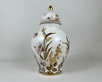 帶蓋陶瓷薑花瓶 Kaiser 夏日盛開 德國 1979-1990