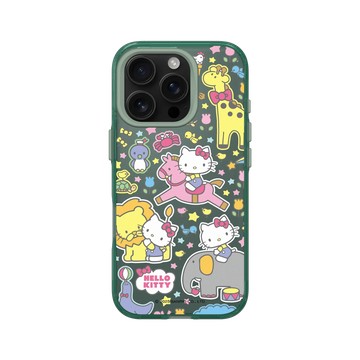 iPhone 16 Pro Clear 憂墨綠 - 三麗鷗-Hello Kitty - 樂遊動物園