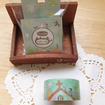 Qmono x 三啾一喵 和紙膠帶(QMT-A09 On the Roof)