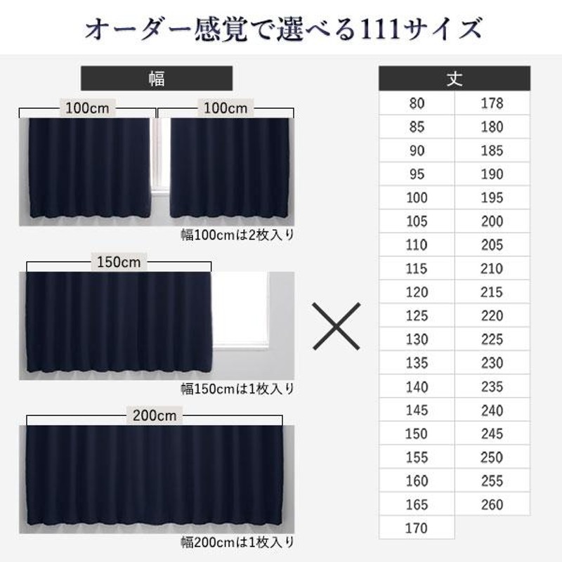 2023新入荷 遮光カーテン 遮光カーテン 1級 約幅100cm×丈185cm 約幅