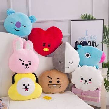 爆款BTS防彈少年團同款抱枕BT21毛絨玩具可愛公仔送女生生日禮物