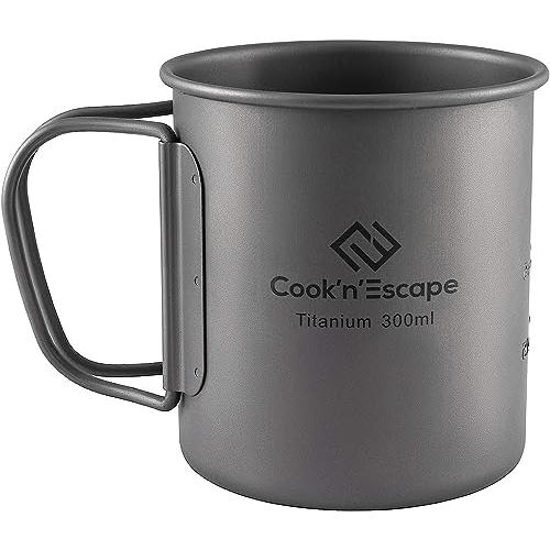 COOK'N'ESCAPE チタンマグ シェラカップ 120ml 180ml 300ml 375ml 450ml 750ml 単品orセット キャンプ コップ 軽量 登山 マグカップ スタッキングマグ アウトド