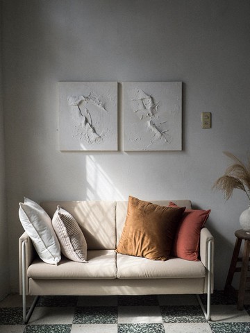 極簡石膏畫【無流派 - 兩件組】大 / 拍攝背景 / 僅一組