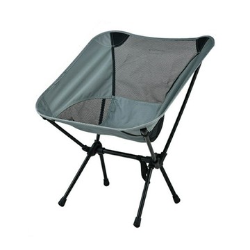 戶外透氣折疊月亮椅(灰色) [大買家]