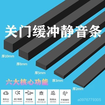 臺灣出貨⚡米樂奇關門緩衝靜音門縫門關不緊防門響海綿門縫密封條減震緩衝墊 8MUT
