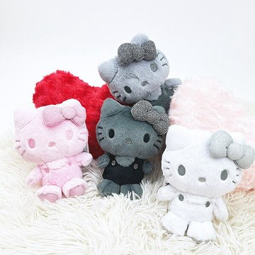 真愛日本 凱蒂貓kitty 閃亮 限定 圓扣吊娃 玩偶吊飾 鑰匙圈 掛飾 吊飾 擺飾 禮物