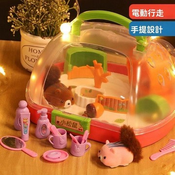 倉鼠玩具 寵物鼠玩具 寵物養成屋小鬆鼠小鷄玩具過家家仿真小動物兒童玩具女孩