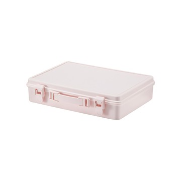 【日本天馬】HACOTTO 扁形A4多功能PP手提式收納工具箱-多色可選-櫻花粉